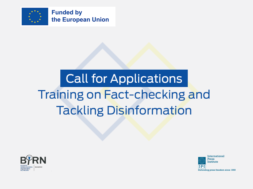 BIRN and IPI Launch Call for Applications for the Third Two-Day Training Course on Fact-Checking and Tackling Disinformation