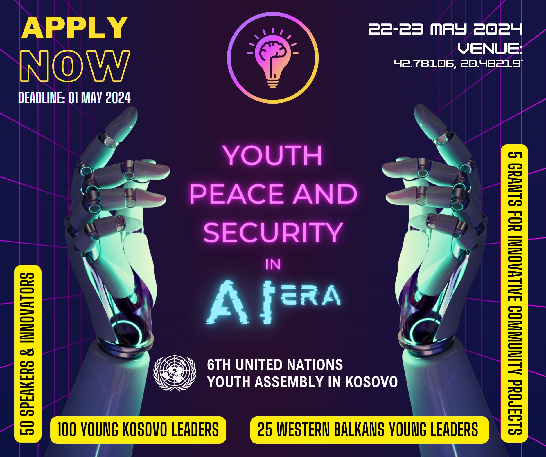 Call for Applications: 6th United Nations Youth Assembly in Kosovo 🚀🥳