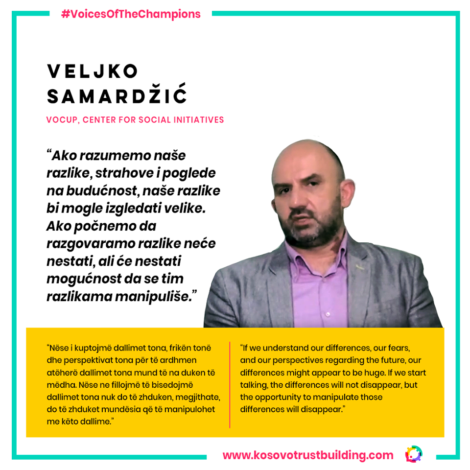 Veljko Samardzic, Director of the Center for Social Initiatives is a #KTBChampion!