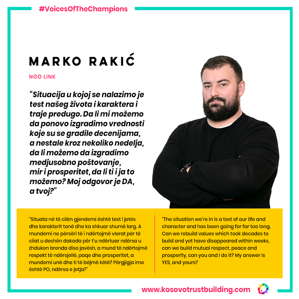 Marko Rakić, Director of the Local Initiative LINK is a #KTBChampion! 