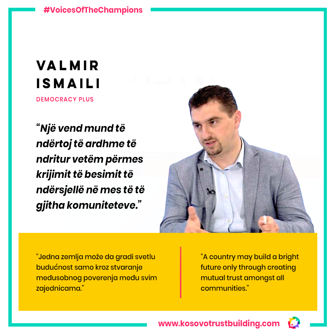 Valmir Ismaili, Executive Director of the Democracy Plus is a #KTBChampion!