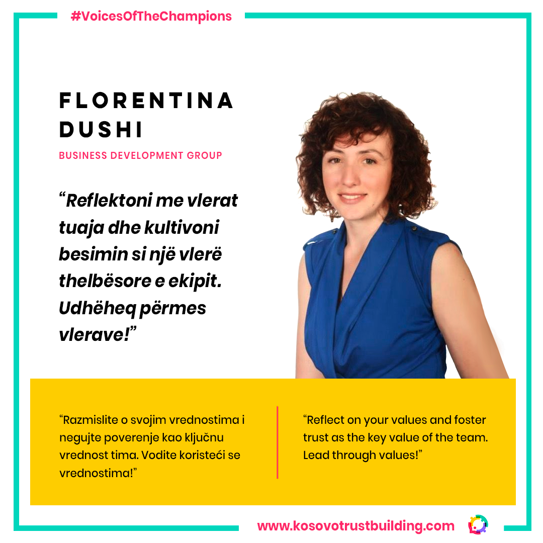 Florentina Dushi, Co-director and co-founder of Business Development Group is a #KTBChampion!