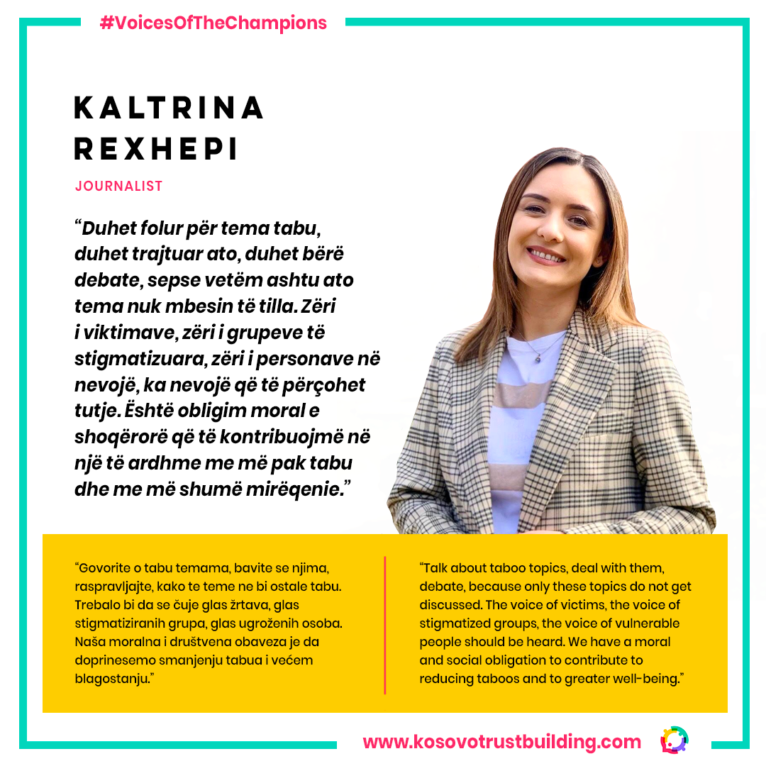 Kaltrina Rexhepi, Journalist is a #KTBChampion!