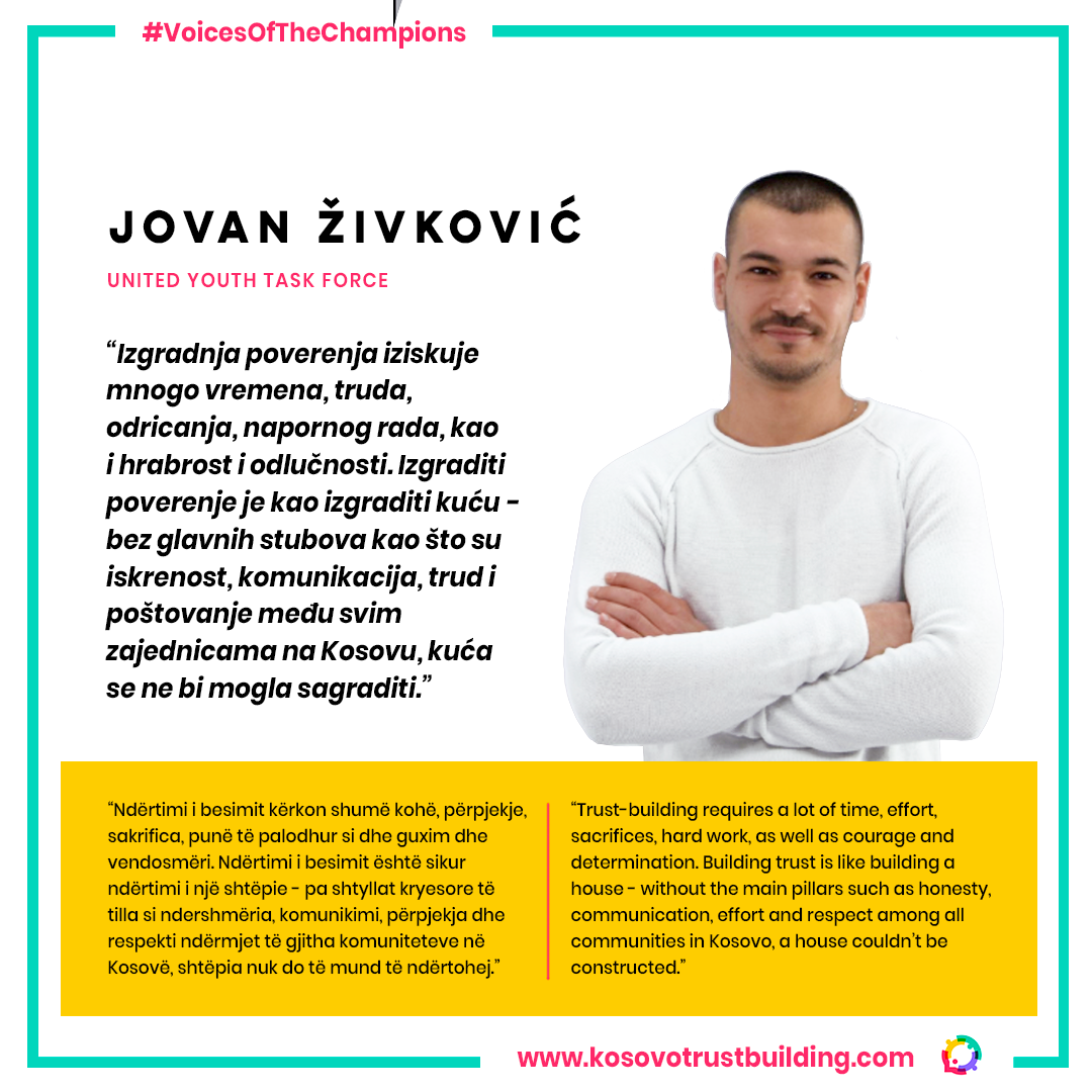 Jovan Živković, Koordinatori për media në Task Forcën Rinore të KB, është #KTBChampion!