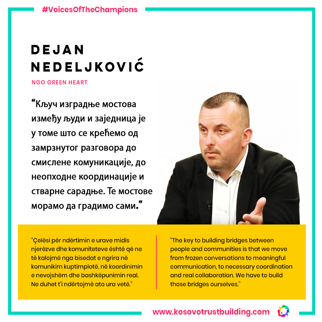 Dejan Nedeljković, Drejtori i OJQ " Zemra e Gjelbër", është #KTBChampion!