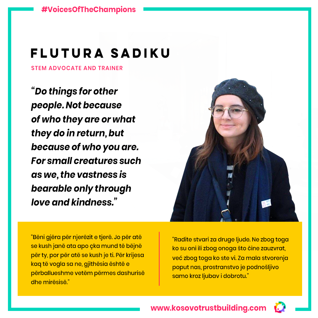 Flutura Sadiku, STEM Advocate and Trainer, is a #KTBChampion!