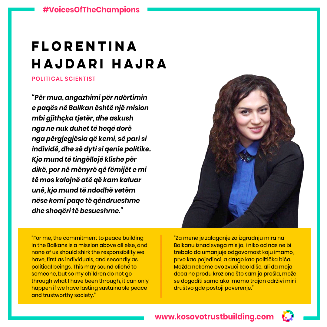 Political Scientist, Florentina Hajdari Hajra is a #KTBChampion!
