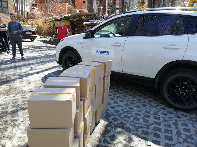 FDMC, together with UNHCR, delivered hygienic packages